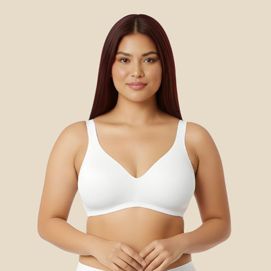 Aria Natural Comfort Bra - White