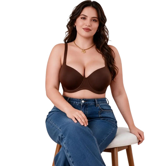 Full-Coverage Contour Bra in Rich Cocoa