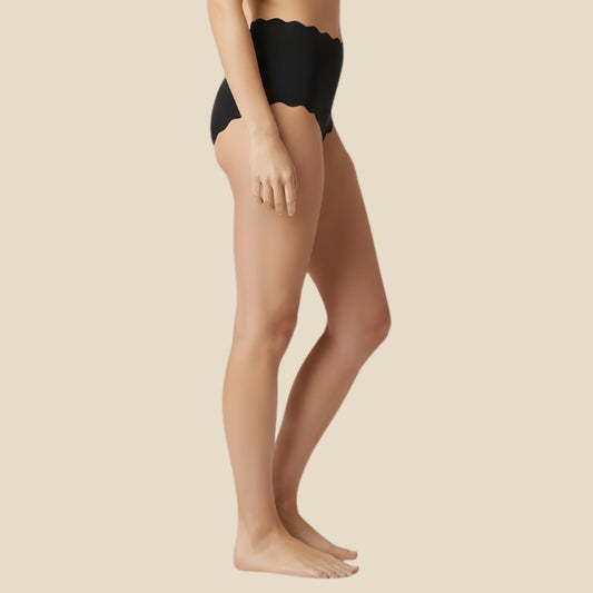 Scalloped Comfort- Black