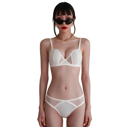 Balconette Lingerie Set - Solid White