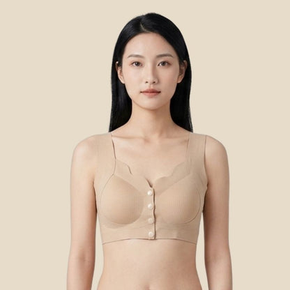 Buttoned Bliss- Light Brown