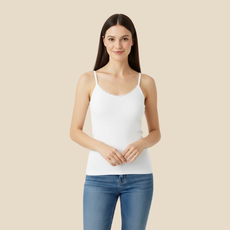 Aura Ribbed Cami - Cotton