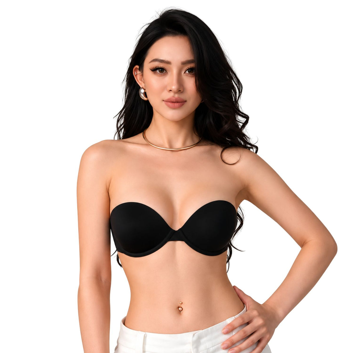Crimson Aura (2 in 1 Strapless + Invisible Straps Separate)