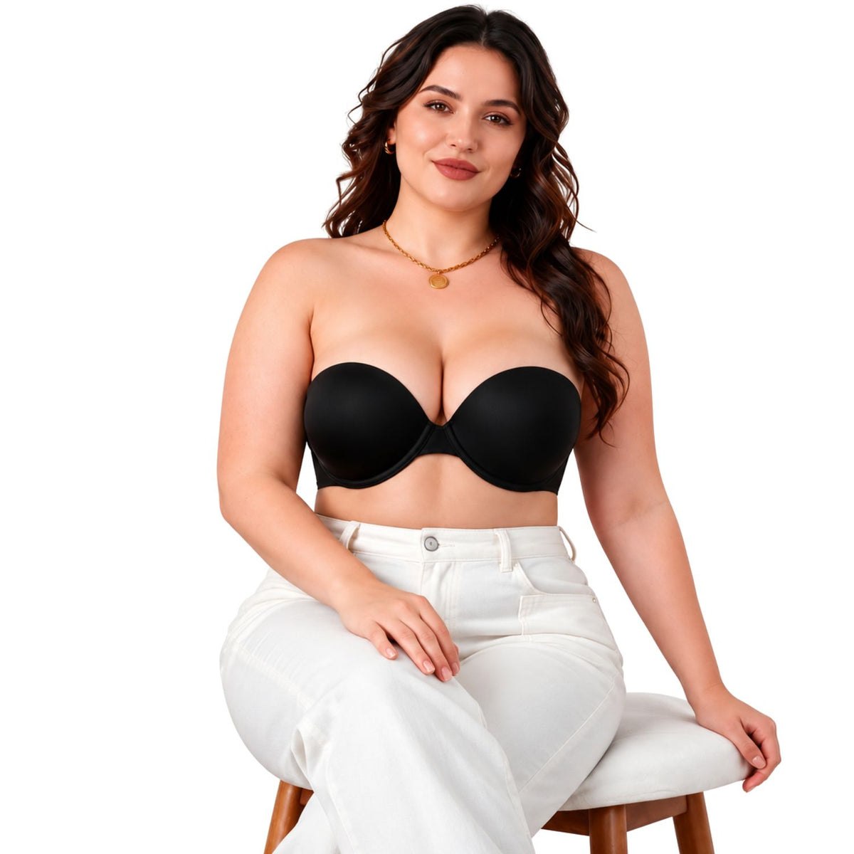 Infinite Aura (2 in 1 Strapless + Invisible Straps Separate) - Black