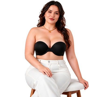 Infinite Aura (2 in 1 Strapless + Invisible Straps Separate) - Black