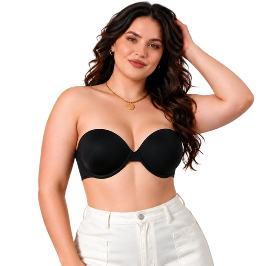 Infinite Aura (2 in 1 Strapless + Invisible Straps Separate) - Black