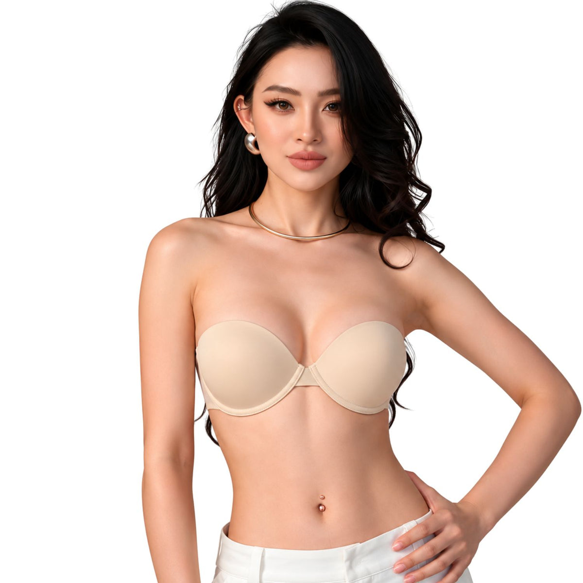 Crimson Aura (2 in 1 Strapless + Invisible Straps Separate)
