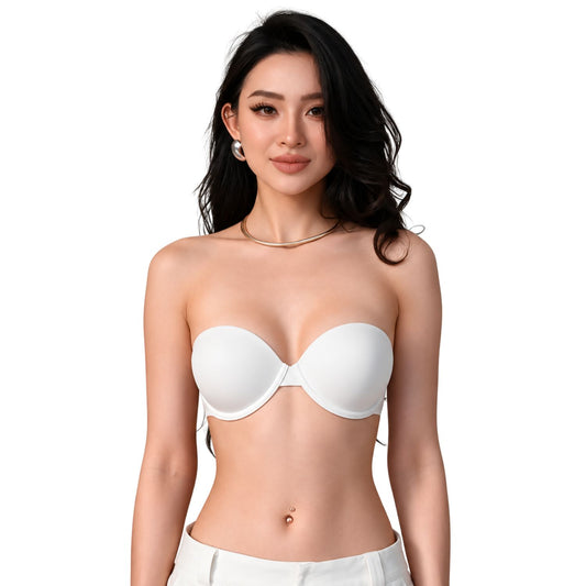 Infinite Aura (2 in 1 Strapless + Invisible Straps Separate) - White