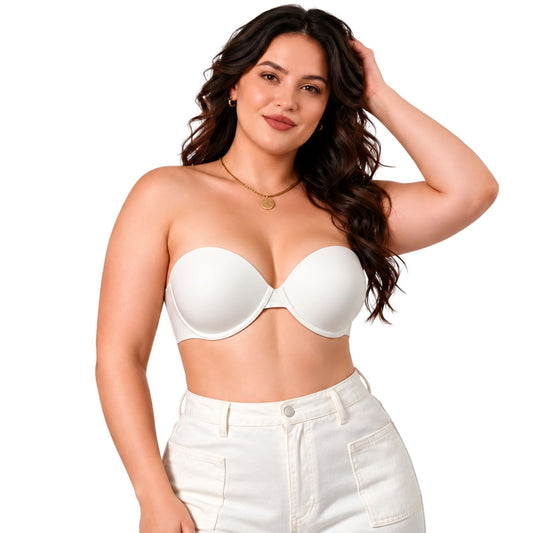 Infinite Aura (2 in 1 Strapless + Invisible Straps Separate) - White