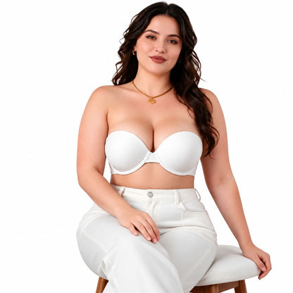 Infinite Aura (2 in 1 Strapless + Invisible Straps Separate) - White