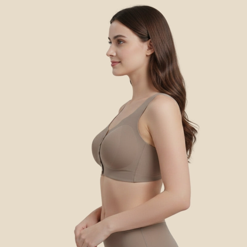 Front-Button Seamless - Olive