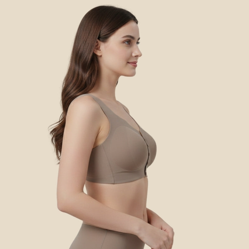 Front-Button Seamless - Olive