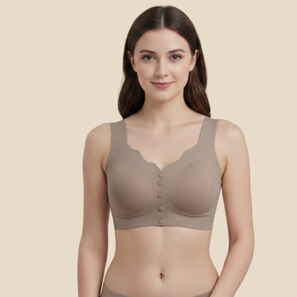 Front-Button Seamless - Olive
