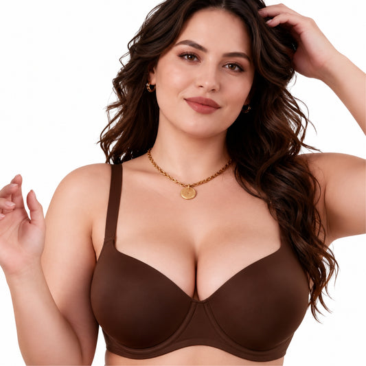 Full-Coverage Contour Bra in Rich Cocoa