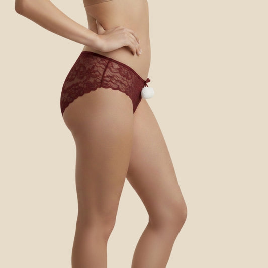 Pom-Pom Lace - Maroon