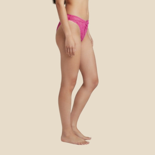 LuxePetal Double Strap Thong- Pink