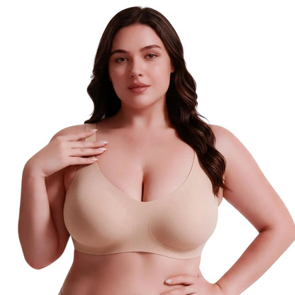 Seamless Scoop Minimizer Bralette in Sandshell Nude