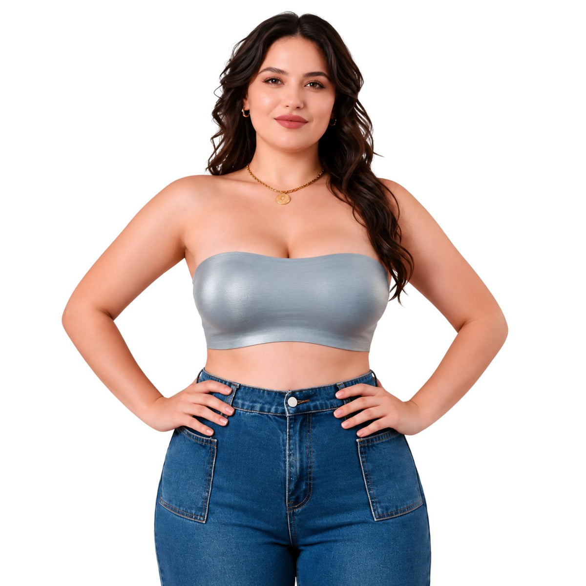 Sleek Freedom-Blue  (2 in 1 Strapless + Invisible Straps Separate)